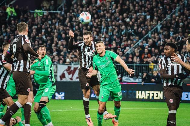 Football, 1. BL, FC St Pauli - Borussia Mönchengladbach