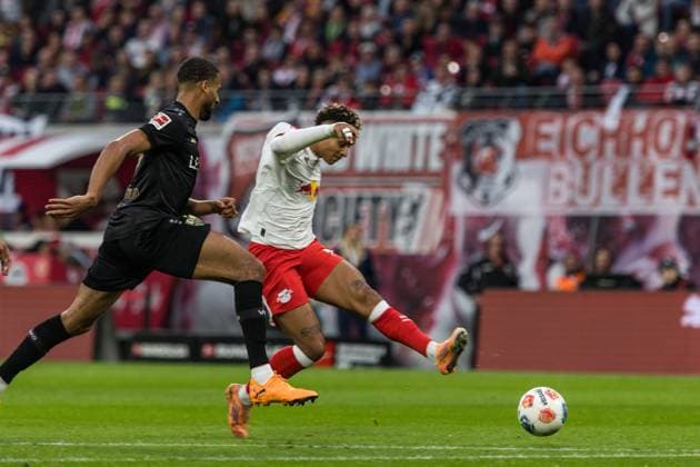 GER, Bundesliga, RB Leipzig VfB Stuttgart 01 11 2025, Red Bull Arena, Leipzig, GER, Bundesliga, RB Leipzig VfB Stuttgart Antonio Nusa RB Leipzig 7 Â nordphotoxGmbHxx xAlexanderxTrienitz nph00051