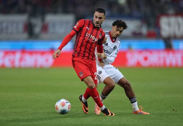 01 11 2025, Football Bundesliga, 1 FC Heidenheim Eintracht Frankfurt, v l , Arijon Ibrahimovic 1 FC Heidenheim , Nathaniel Brown Eintracht Frankfurt DFL DFB REGULATIONS PROHIBIT ANY USE OF PHOTOGRAPHS AS IMAGE SEQUENCES AND OR QUASI VIDEO xdcx Copyright: HMBxMedia Claus