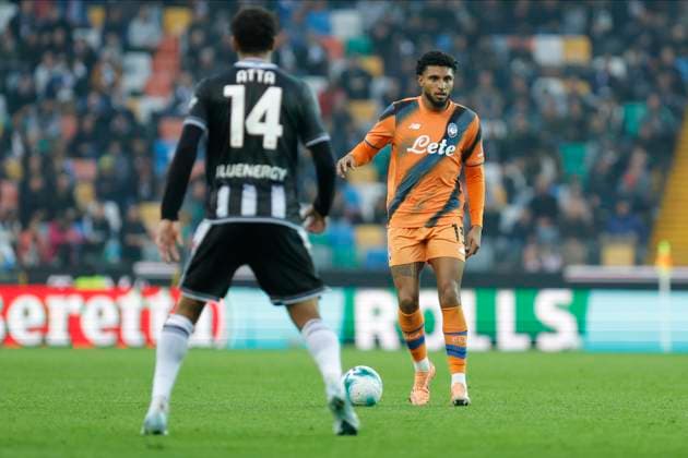 November 1, 2025, Udine, Friuli Venezia Giulia, Italy: AtalantaÃ¢â‚¬â ¢s EDERSON JOSE DOS SANTOS LOURENCO DA SILVA during the 2026 Italian Serie A ENILIVE 2025 26 football match between Udinese and Atalanta at Bluenergy Stadium on November 1st, 2025, Udine, Italy Udine Italy - ZUMAr199 20251101_zsp_r199_055 Copyright: xMattiaxRadonix