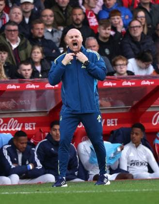 Sean Dyche (Head Coach Nottingham Forest) at the Nottingham Forest v Manchester United, ManU EPL match, at The City Ground, Nottingham, Notts.. 
