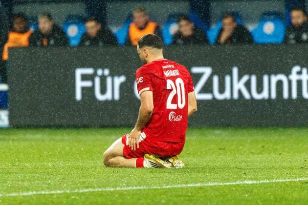 Oualid Mhamdi VERL are disappointed, angry, frustrated, pissed GER, FC Hansa Rostock vs SC Verl, Football, Men, 3 League, Matchday 13, Season 2025 2026, 01 11 2025 Rostock Ostseestadion Mecklenburg Vorpommern Germany
