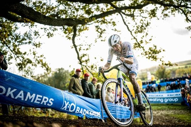 Belgian Thibau Nys pictured in action during the men elite race of the Koppenbergcross, the first race (out of eight) of the X2O Badkamers trophy cyclocross competition, in Melden, Oudenaarde, on Saturday 01 November 2025. JASPERxJACOBS  x138630277x