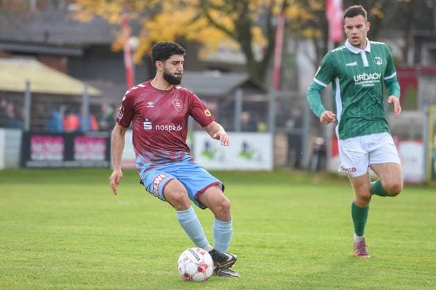 Soccer I Men I Season 2025 2026 I Regionalliga Nord I Matchday 17 I SC Weiche Flensburg 08 VfB Lübeck I 01 11 2025 from left Erjanik Khachaturi Ghubasaryan 6, SC Weiche Flensburg 08 , Antonio Verinac 9, VfB Lübeck Copyright: xLobeca JanxKirschnerx