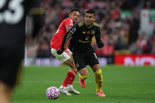 Nottingham Forest v Manchester United, ManU Premier League Casemiro of Manchester United during the Premier League match at the City Ground, Nottingham UK Newspapers OUT Copyright: xRyanxJenkinsonx FIL-22438-0060