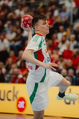 HANDBALL - OEHB, 100 years anniversary VIENNA,AUSTRIA,01.NOV.25 - HANDBALL - OEHB, Oesterreichischer Handballbund, Handball Austria, 100 years anniversary, test match, Austria vs Hungary. Image shows Bence Imre (HUN).  GEPAxpictures xAlexanderxSolc