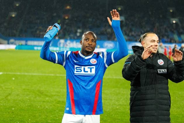 Christian Kinsombi Rostock GER, FC Hansa Rostock vs SC Verl, Soccer, Men, 3 Liga, Matchday 13, Season 2025 2026, 01 11 2025 Rostock Ostseestadion Mecklenburg Vorpommern Germany