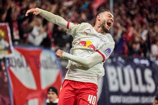 01 11 2025, Football, Men, Bundesliga, 2025 2026, RB Leipzig VfB Stuttgart Romulo 40, RB Leipzig , Cheering after 3 1 Leipzig Red Bull Arena Saxony Germany