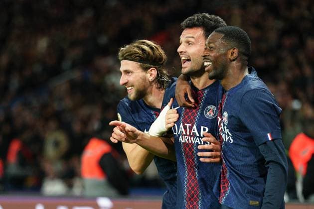 Paris Saint-Germain FC v OGC Nice - Ligue 1 McDonald s 2025 2026 10 Ousmane DEMBELE (psg) - 06 Illya ZABARNYI (psg) - 09 Goncalo MATIAS RAMOS (psg) during the Ligue 1 McDonald s match between Paris Saint-Germain FC and OGC Nice at Parc des Princes on November 1, 2025 in Paris, France. Paris France  Copyright: xFEPx 776348189