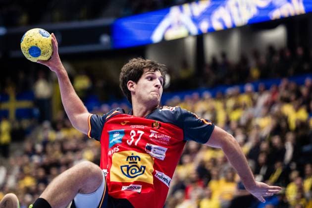 251101 Mario Nevado Gil of Spain during the international friendly handball match between Sweden and Spain on November 1, 2025 in Eskilstuna Photo Kenta Jönsson BILDBYRAN COP 210 KJ0282 handball handboll handball landslag sverige sweden spain national teams bbeng  Copyright: KENTAxJÖNSSON BB251101KJ085