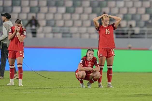 Brazil v Canada: Group A - FIFA U-17 Women s World Cup Morocco 2025 Canada experiences disappointment after the FIFA U17, U 17 Women s World Cup Morocco 2025 quarter-final match between Brazil and Canada in Rabat, Morocco, on November 1, 2025, at Olympic Stadium. Rabat Morocco  Copyright: xAndreaxxAmatox originalFilename:amato-notitle251101_npcmF.jpg