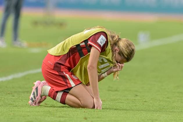 Brazil v Canada: Group A - FIFA U-17 Women s World Cup Morocco 2025 Canada experiences disappointment after the FIFA U17, U 17 Women s World Cup Morocco 2025 quarter-final match between Brazil and Canada in Rabat, Morocco, on November 1, 2025, at Olympic Stadium. Rabat Morocco  Copyright: xAndreaxxAmatox originalFilename:amato-notitle251101_npLoz.jpg