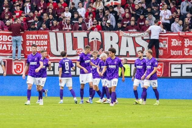 01 11 2025, Soccer, GER, Season, 3 Liga, Season 2025 2026, Matchday 13, FC Erzgebirge Aue SSV Jahn Regensburg Cheering after the 2 1 for Aue by Julian Guttau DFL REGULATIONS PROHIBIT ANY USE OF PHOTOGRAPHS AS IMAGE SEQUENCES AND OR QUASI VIDEO