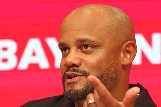 Coach Vincent Kompany FCB Press conference, Portrait, Portrait, Football 1 BL FC Bayern Munich Bayer 04 Leverkusen 01 11 2025 Allianz Arena PHOTO Mladen Lackovic LakoPress