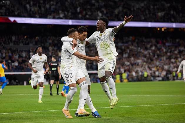 Kylian Mbappe (Real Madrid CF) celebrates after scoring his team?s first goal during the LaLiga EA Sports match between Real Madrid v Valencia CF at Santiago BernabÃ u on November 1, 2025 in Madrid, Spain. (Photo by Manu Reino DeFodi Images) Kylian Mbappe Real Madrid CF celebrates after scoring his team?s first goal during the LaLiga EA Sports match between Real Madrid v Valencia CF at Santiago BernabÃ u on November 1, 2025 in Madrid, Spain Photo by Manu Reino DeFodi Images