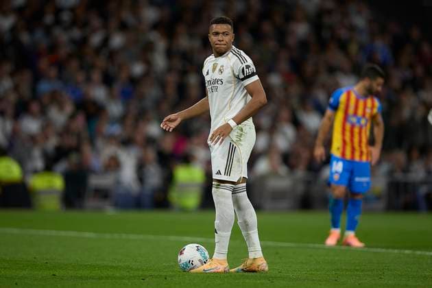 Kylian Mbappe (Real Madrid CF) looks on during the LaLiga EA Sports match between Real Madrid v Valencia CF at Santiago BernabÃ u on November 1, 2025 in Madrid, Spain. (Photo by Manu Reino DeFodi Images) Kylian Mbappe Real Madrid CF looks on during the LaLiga EA Sports match between Real Madrid v Valencia CF at Santiago BernabÃ u on November 1, 2025 in Madrid, Spain Photo by Manu Reino DeFodi Images
