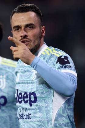 Filip Kostic (Juventus Fc) celebrates after scoring his team s first goal, Serie A, Us Cremonese v Juventus Fc, Giovanni Zini, November 1, 2025, Cremona, Italy.