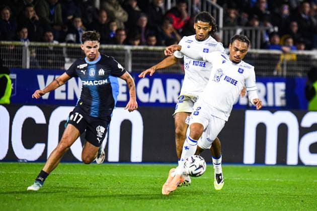 FOOTBALL : AJ Auxerre vs Olympique de Marseille - Ligue 1 - JournÃ e 11 - 01 11 2025 Sekou Mara (AJ Auxerre) RennesFrance  Copyright: xBaptistexAutissierx