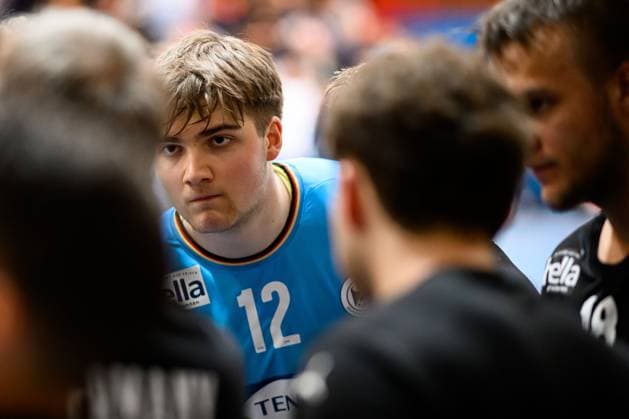Erlangen Handball National Match U20 Germany Hungary Goalkeeper Finn knaack Germany Erlangen Karl Heinz Hirsemann Hall Bavaria Germany