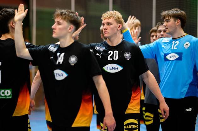 Erlangen Handball National Match U20 Germany Hungary Max Heydecke Germany Erlangen Karl Heinz Hirsemann Hall Bavaria Germany