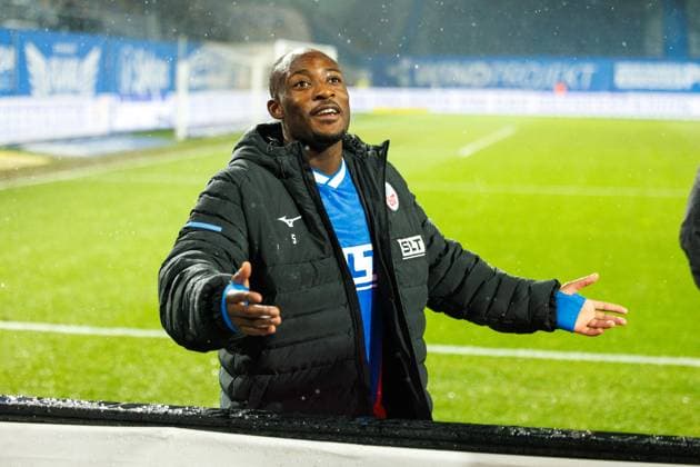 Christian Kinsombi Rostock GER, FC Hansa Rostock vs SC Verl, Soccer, Men, 3 Liga, Matchday 13, Season 2025 2026, 01 11 2025 Rostock Ostseestadion Mecklenburg Vorpommern Germany