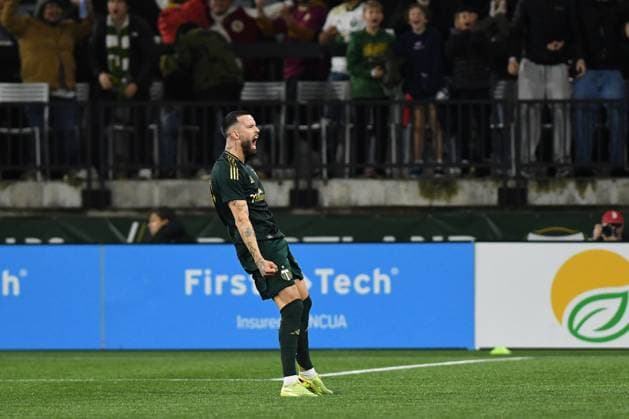 PORTLAND, OR - NOVEMBER 01: Portland Timbers forward Kristoffer Velde (99) reacts after scoring a goal in the first half during the second game of the MLS, Fussball Herren, USA Cup Playoffs Round One Best-of-3 Series match between the Portland Timbers and San Diego FC on November 1, 2025 at Providence Park in Portland, Oregon. (Photo by Brian Murphy Icon Sportswire) SOCCER: NOV 01 MLS Cup Playoffs Portland Timbers vs San Diego FC EDITORIAL USE ONLY Icon251101404