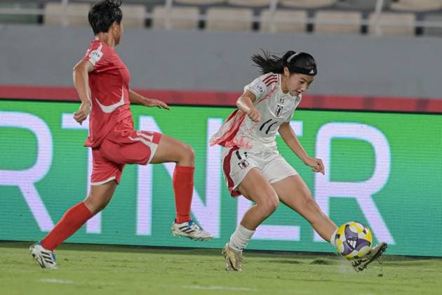 Korea DPR U17, U 17 v Japan U17 - FIFA U17 Women s World Cup Morocco 2025: Quarter-Final 11 Takahashi (Midfielder) of Japan U-17 is in action during the FIFA U17 Women s World Cup match in Rabat, Morocco, on November 1, 2025, in the quarter-final between Korea DPR and Japan at the Olympic Stadium. Rabat Morocco  Copyright: xAndreaxxAmatox originalFilename:amato-notitle251101_npBSj.jpg