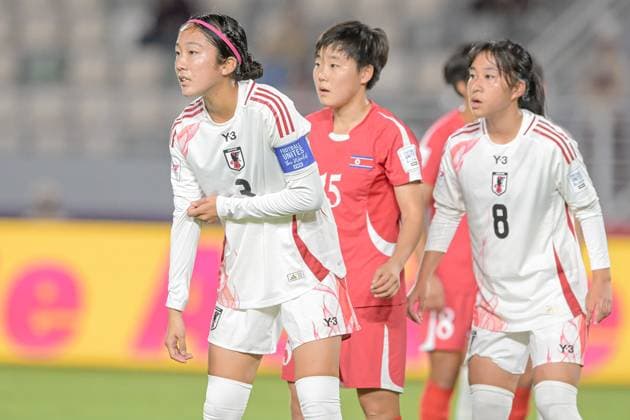 Korea DPR U17, U 17 v Japan U17 - FIFA U17 Women s World Cup Morocco 2025: Quarter-Final Aoki, a defender for Japan U-17, plays during the FIFA U-17 Women s World Cup Morocco 2025 quarter-final match between Korea DPR and Japan in Rabat, Morocco, on November 1, 2025, at the Olympic Stadium. Rabat Morocco  Copyright: xAndreaxxAmatox originalFilename:amato-notitle251101_npVfx.jpg