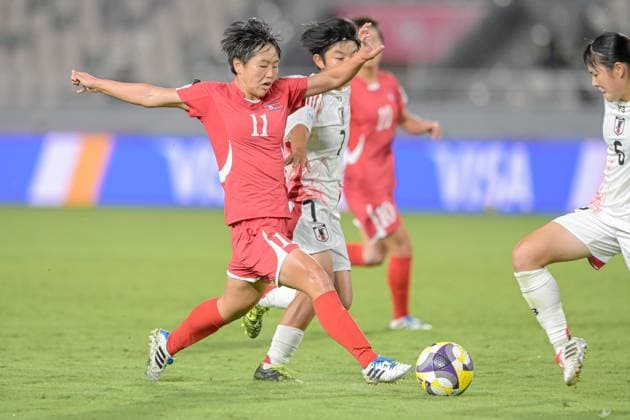 Korea DPR U17, U 17 v Japan U17 - FIFA U17 Women s World Cup Morocco 2025: Quarter-Final Pak P. Rye Yong, a midfielder of Korea DPR U-17, is in action during the FIFA U17 Women s World Cup Morocco 2025 quarter-final match between Korea DPR and Japan in Rabat, Morocco, on November 1, 2025, at the Olympic Stadium. Rabat Morocco  Copyright: xAndreaxxAmatox originalFilename:amato-notitle251101_npMMs.jpg
