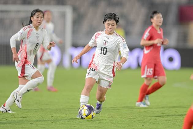 Korea DPR U17, U 17 v Japan U17 - FIFA U17 Women s World Cup Morocco 2025: Quarter-Final 10 Fukushima (Midfielder) of Japan U-17 is in action during the FIFA U17 Women s World Cup Morocco 2025 quarter-final match between Korea DPR and Japan in Rabat, Morocco, on November 1, 2025, at the Olympic Stadium. Rabat Morocco  Copyright: xAndreaxxAmatox originalFilename:amato-notitle251101_npalW.jpg