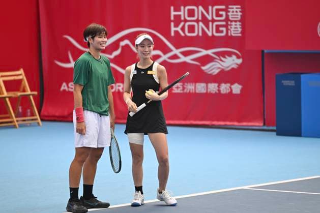 Peangtarn Plipuech And Momoko Kobori In WTA250 Thailand tennis player Peangtarn Plipuech and Japanese tennis player Momoko Kobori during a match at the Hong Kong Tennis Open on November 2, 2025 in Hong Kong. (Photo by Kobe Li Nexpher Images) Hong Kong