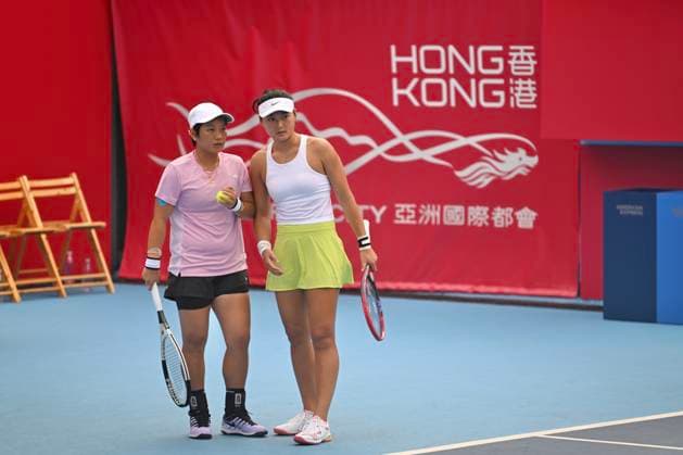 Xinyu Jiang And Yafan Wang In WTA250 Chinese tennis player Xinyu Jiang and Yafan Wang during a match at the Hong Kong Tennis Open on November 2, 2025 in Hong Kong. (Photo by Kobe Li Nexpher Images) Hong Kong