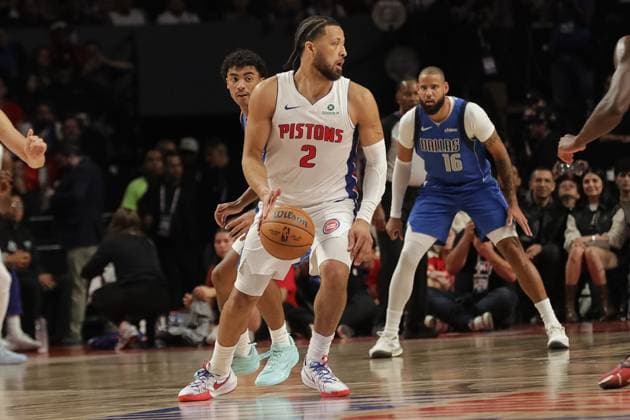 Dallas Mavericks v Detroit Pistons Cade Cunningham 2 of Detroit Pistons drives the ball during the Match against Dallas Mavericks at Mexico City Arena. Detroit Pistons beats Dallas Mavericks 122-110. on November 1, 2025 in Mexico City, Mexico. (Photo by Ian Robles Eyepix Group) Copyright: xIanxRobles xEyepixxGroupx 016A2536jpeg