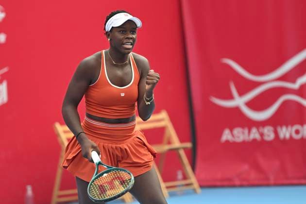 Victoria Mboko In WTA250 Canadian tennis player Victoria Mboko during a match at the Hong Kong Tennis Open on November 2, 2025 in Hong Kong. (Photo by Kobe Li Nexpher Images) Hong Kong