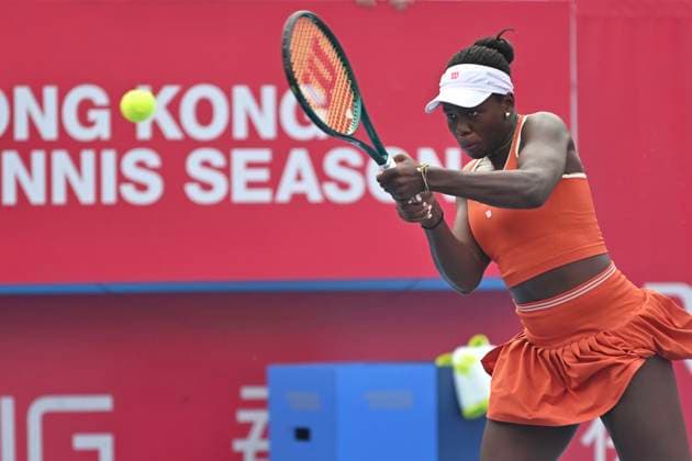 Victoria Mboko In WTA250 Canadian tennis player Victoria Mboko during a match at the Hong Kong Tennis Open on November 2, 2025 in Hong Kong. (Photo by Kobe Li Nexpher Images) Hong Kong