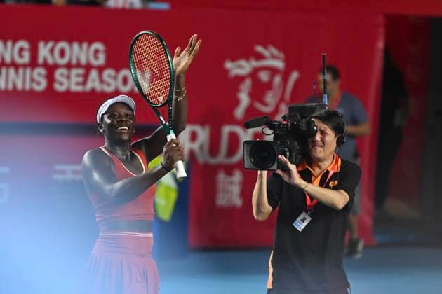 Victoria Mboko In WTA250 Canadian tennis player Victoria Mboko during a match at the Hong Kong Tennis Open on November 2, 2025 in Hong Kong. (Photo by Kobe Li Nexpher Images) Hong Kong