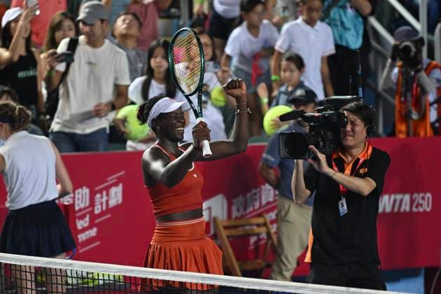Victoria Mboko In WTA250 Canadian tennis player Victoria Mboko during a match at the Hong Kong Tennis Open on November 2, 2025 in Hong Kong. (Photo by Kobe Li Nexpher Images) Hong Kong
