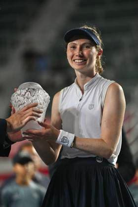 Cristina Bucsa Get Runner-up Of WTA250 Moldovan-Spanish tennis player Cristina Bucsa catch the Runner-up trophy at the Hong Kong Tennis Open on November 2, 2025 in Hong Kong. (Photo by Kobe Li Nexpher Images) Hong Kong