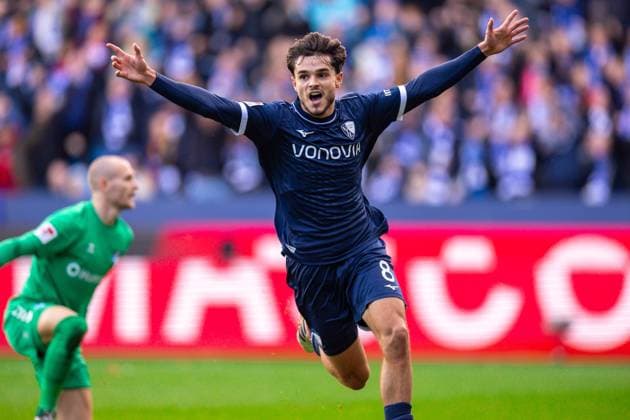 02 11 2025, 2 Bundesliga, Matchday 11, VfL Bochum 1848 1 FC Magdeburg, Kjell Wätjen VfL Bochum 1848 celebrates the goal for 1 0, Bochum Vonovia Ruhrstadion NRW Germany xRHR PHOTO DEx Copyright: DennisxEwert RHR-FOTOx RHR-FOTO DE