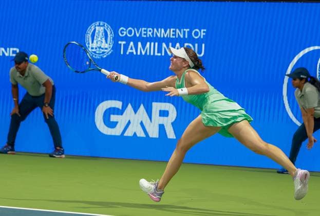 Tennis, WTA Tournament in Chennai, Final, Kimberly Birrell - Janice Tjen