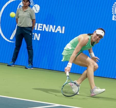 CHENNAI OPEN WTA, Tennis Damen 250 Chennai Open WTA 250 : Finals Singles T.JEN (INA) vs K. BIRRELL (AUS) K. BIRRELL in action K. BIRRELL (AUS) in action Chennai SDAT Stadium, Nungambakkam. India Copyright: xSukumarxSukumarx