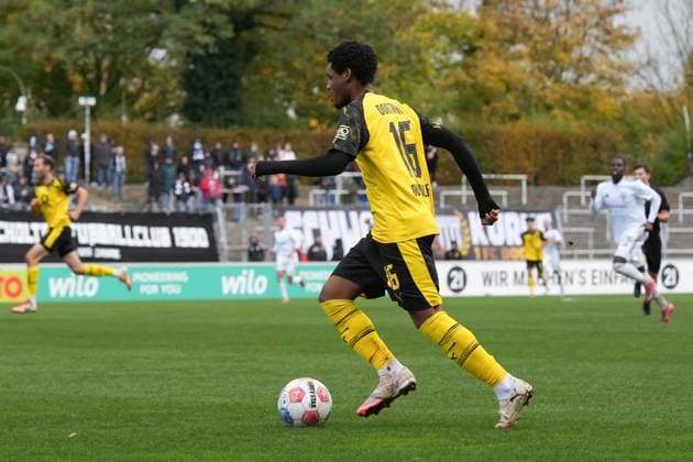 Sunday, 02 11 2025 Season 2025 2026 14 Matchday Regionalliga West at Stadion Rote Erde, Dortmund, Germany BV Borussia Dortmund U23 1 FC Bocholt Julien Dienda M Duranville BVB