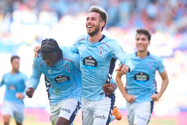 Ilaix Moriba (Celta Vigo) and Oscar Mingueza (Celta Vigo) celebrates after scoring his team?s first goal during the LaLiga EA Sports match between Levante UD and RC Celta at Ciudad de Valencia on November 2, 2025 in Valencia, Spain. (Photo by Maria Jose Segovia DeFodi Images) Ilaix Moriba Celta Vigo and Oscar Mingueza Celta Vigo celebrates after scoring his team?s first goal during the LaLiga EA Sports match between Levante UD and RC Celta at Ciudad de Valencia on November 2, 2025 in Valencia, Spain Photo by Maria Jose Segovia DeFodi Images