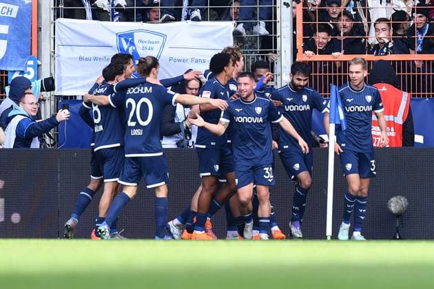 Soccer 2 Bundesliga 11 Matchday VfL Bochum 1 FC Magdeburg on 02 11 2025 at Vonovia Ruhrstadion in Bochum Goal celebration to 2 0 by Gerrit Holtmann Bochum DFL regulations prohibit any use of photographs as image sequences and or quasi video xRx