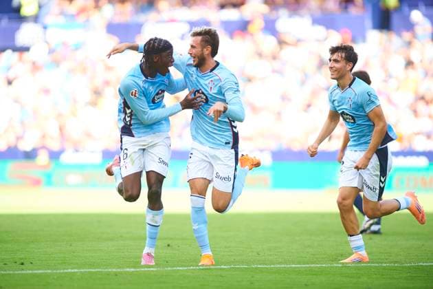 Ilaix Moriba (Celta Vigo) and Oscar Mingueza (Celta Vigo) celebrates after scoring his team?s first goal during the LaLiga EA Sports match between Levante UD and RC Celta at Ciudad de Valencia on November 2, 2025 in Valencia, Spain. (Photo by Maria Jose Segovia DeFodi Images) Ilaix Moriba Celta Vigo and Oscar Mingueza Celta Vigo celebrates after scoring his team?s first goal during the LaLiga EA Sports match between Levante UD and RC Celta at Ciudad de Valencia on November 2, 2025 in Valencia, Spain Photo by Maria Jose Segovia DeFodi Images