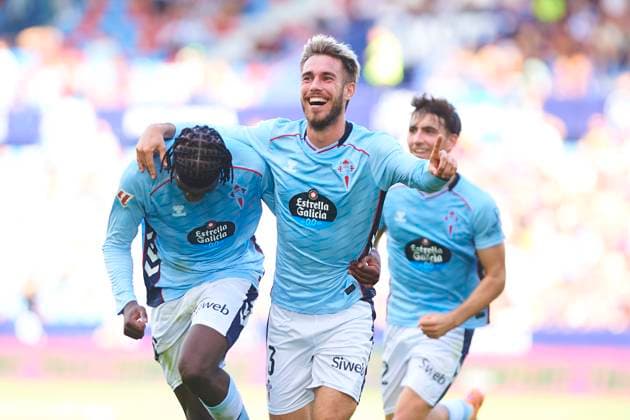 Ilaix Moriba (Celta Vigo) and Oscar Mingueza (Celta Vigo) celebrates after scoring his team?s first goal during the LaLiga EA Sports match between Levante UD and RC Celta at Ciudad de Valencia on November 2, 2025 in Valencia, Spain. (Photo by Maria Jose Segovia DeFodi Images) Ilaix Moriba Celta Vigo and Oscar Mingueza Celta Vigo celebrates after scoring his team?s first goal during the LaLiga EA Sports match between Levante UD and RC Celta at Ciudad de Valencia on November 2, 2025 in Valencia, Spain Photo by Maria Jose Segovia DeFodi Images
