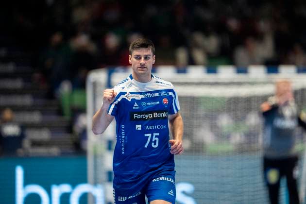 Handball, Golden League Denmark Faeroyene 39 24 Trondheim, Norway 20251102 FaeroyenesRoi Ellefsen A Skipagotu during the Golden League handball match between Denmark and Faeroyene in Trondheim Spektrum Photo Ole Martin Wold NTB Trondheim Norway EDITORIAL USE ONLY RESTRICTED USE FOR BETTING COMPANIES  Copyright: xOlexMartinxWoldx xNTBx