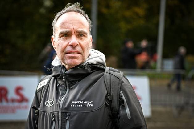 Ridley Racing Team sports director Richard Groenendaal pictured during the elite men race of the Rapencross cyclocross in Lokeren, the second race (out of 8) of the X2O Badkamers Trophy, Sunday 02 November 2025. DAVIDxPINTENS  x138735168x