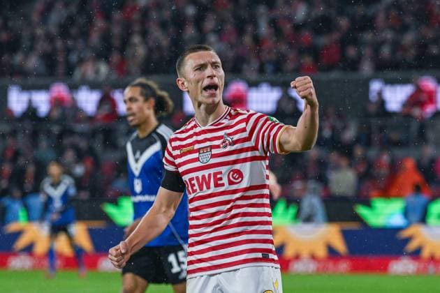02 11 2025, Football, 1 Bundesliga, Matchday 6 Season 2025 2026, 1 FC Köln Hamburger SV, Kristoffer Lund 1 FC Köln xRHR PHOTO TKx Copyright: RHR-FOTOx RHR-FOTO TK