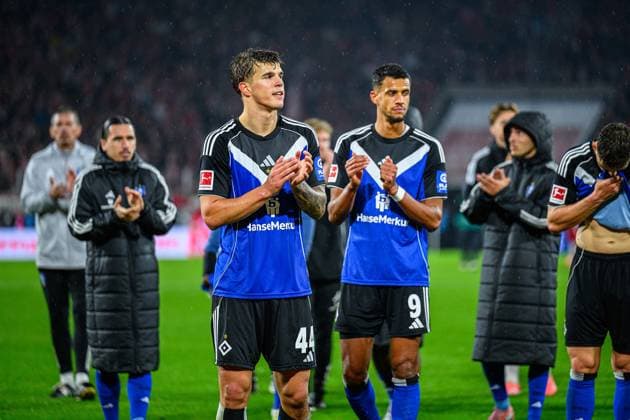 Soccer I Men I Season 2025 2026 I Bundesliga I 9 Matchday I 1 FC Köln Hamburger SV I 02 11 2025 Luka Vuskovic 44, Hamburger SV , Robert Glatzel 9, Hamburger SV Köln Rheinenergiestadion Nordrhein Westfalen Germany Copyright: xLobecax xHenningxRohlfsx